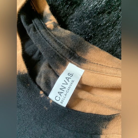 CANVAS Bella+Canvas Men’s “Gas Station” Green Logo Bleached Black T-shirt Sz 2XL - Picture 8 of 10